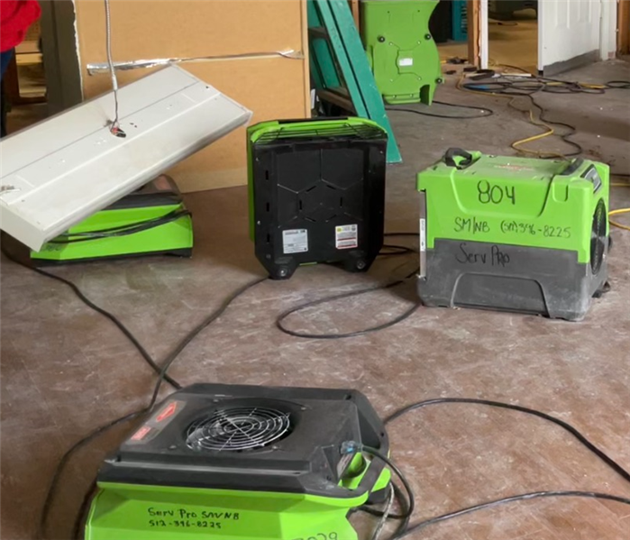SERVPRO equipment is working to properly dry and restore this property